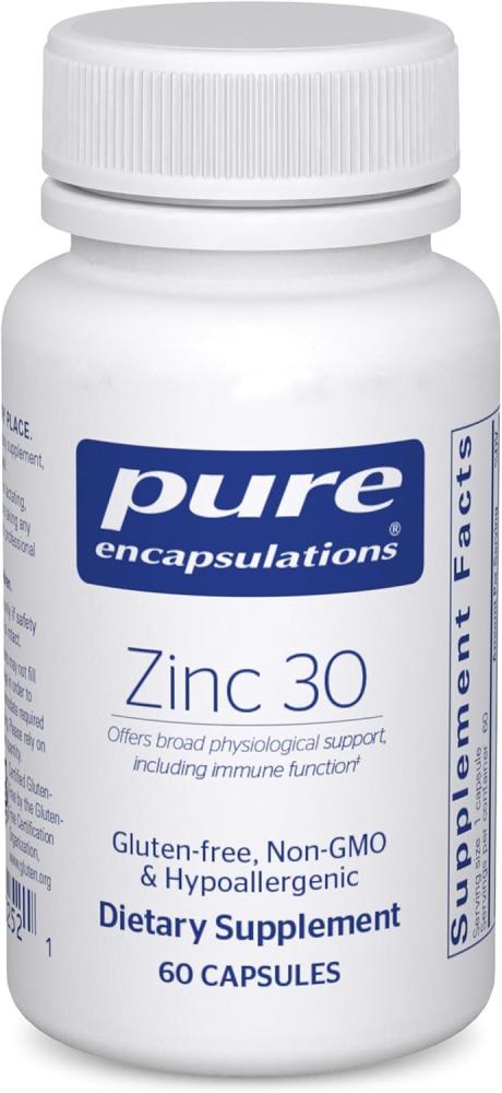 Pure Encapsulations Zinc Picolinate Highly Absorbable Hypoallergenic Supplement- 60 Capsules (30mg)