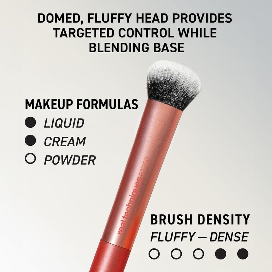 Real Techniques Everyday Essentials 2.0 with Miracle Complexion Sponge Set: 5-Piece Multi-Tasking Makeup Brush Set with Soft Synthetic Nylon Bristles and Aluminum Ferrules