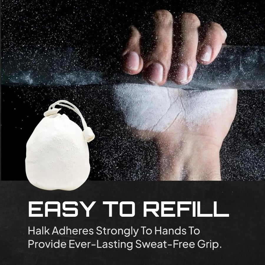 Beasty Chalk - Chalk Ball, 80 gram - Premium Gym Chalk in Refillable Sock - Non Toxic - Great for Climbing, Gymnastics, Weightlifting, Crossfit, Pool, Training