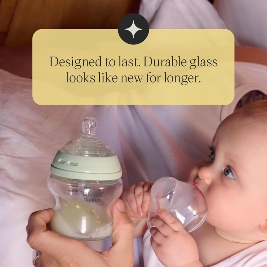 Tommee Tippee Tt42243777 Closer To Nature Glass Bottle, Clear, 150 ml