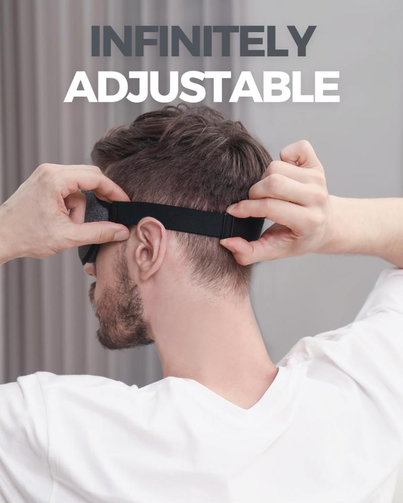 MZOO Luxury Sleep Mask for Back and Side Sleeper, 100% Block Out Light Sleeping Eye Mask for Women Men, Zero Eye Pressure 3D Contoured Night Blindfold, Breathable & Soft Eye Shade Cover