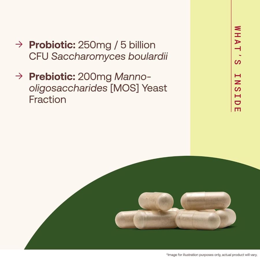 Jarrow Formulas, Saccharomyces Boulardii and MOS, 5 Billion, 90 Veggie Caps