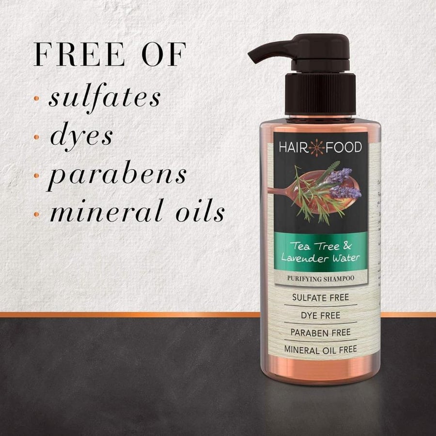Hair Food Sulfate Free Shampoo Dye Free Purifying Treatment Tea Tree And Lavender Water 300 ml