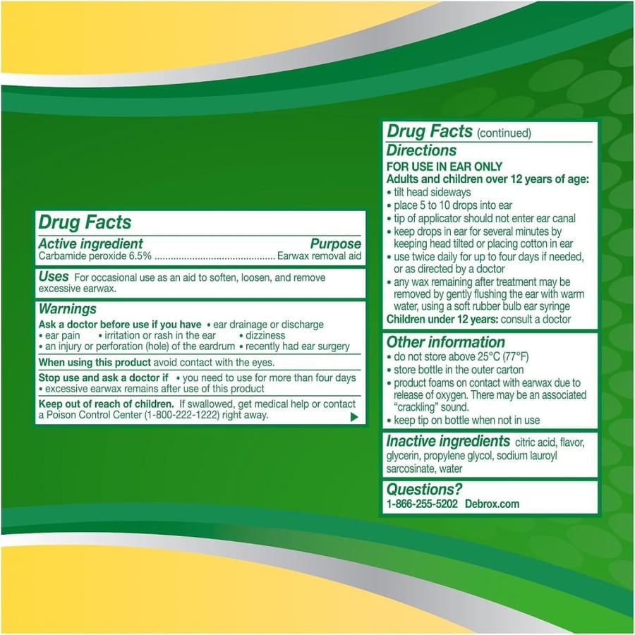 Debrox Earwax Removal Aid Kit 0.5 oz (0.5 Fl Oz (Pack of 1))