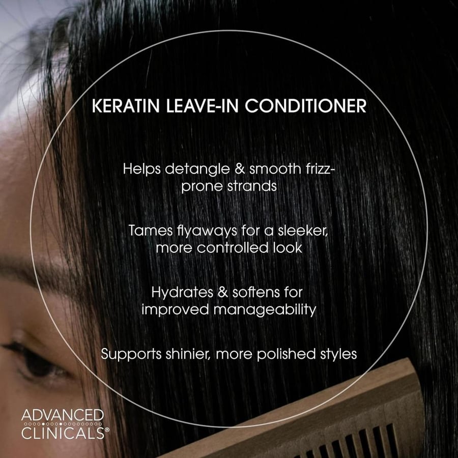 Advanced Clinicals Keratin Smooth and Shine Hair Conditioner Spray 237 ml