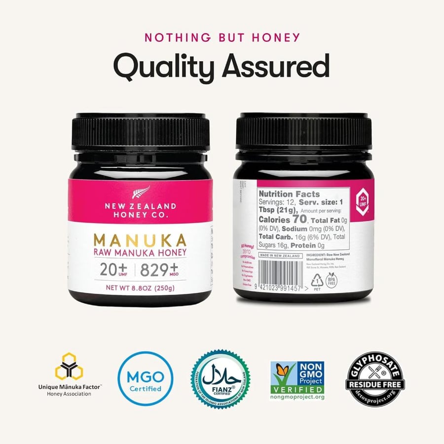 New Zealand Honey Co. Raw Manuka Honey UMF 20+ / MGO 829+ | 250g