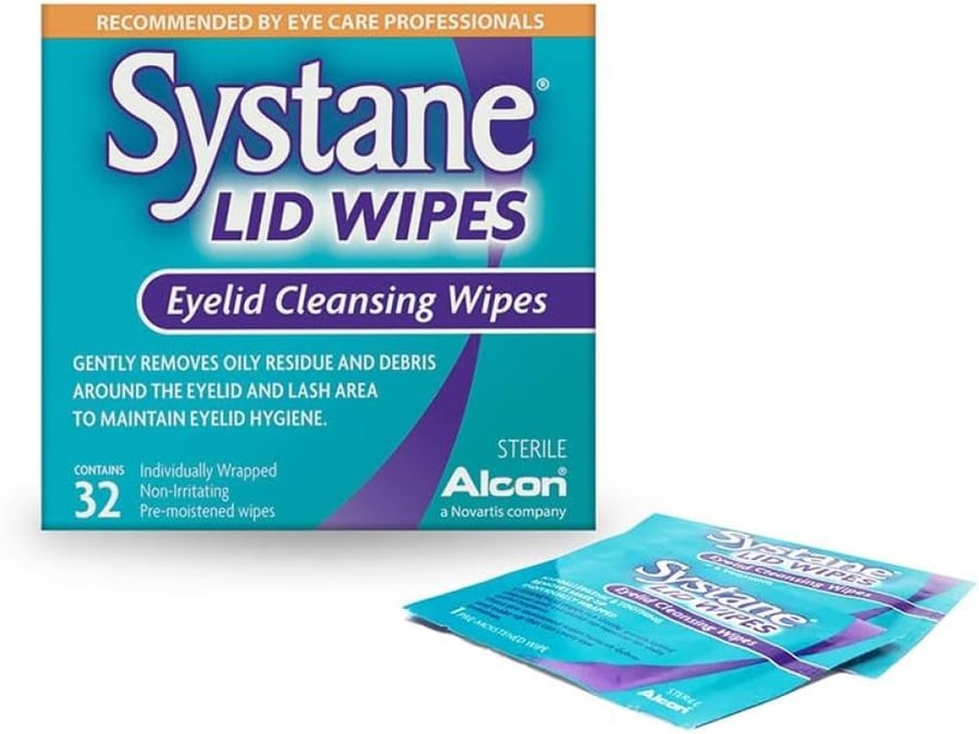 Systane Lid Wipes - Eyelid Cleansing Wipes - Sterile, Count of 32
