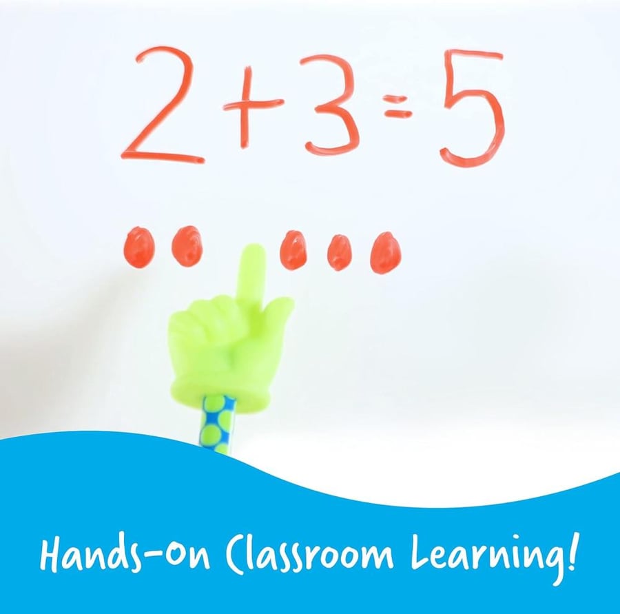 Learning Resources Patterned Hand Pointers - 3 Pieces, Ages 3+ Classroom Pointer for Kids, Reading Pointers for Kids, Homeschool and Classroom Supplies