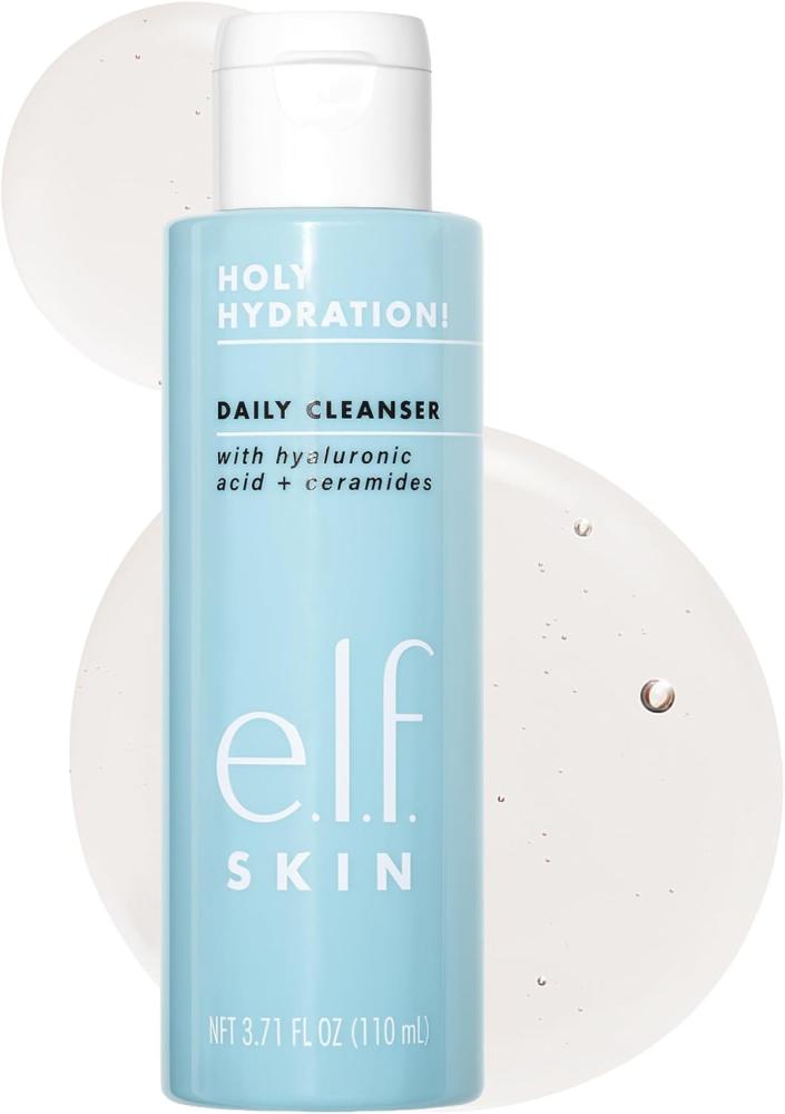 e.l.f., Holy Hydration! Daily Cleanser, Wash away Excess Oil, Impurities, and Makeup…