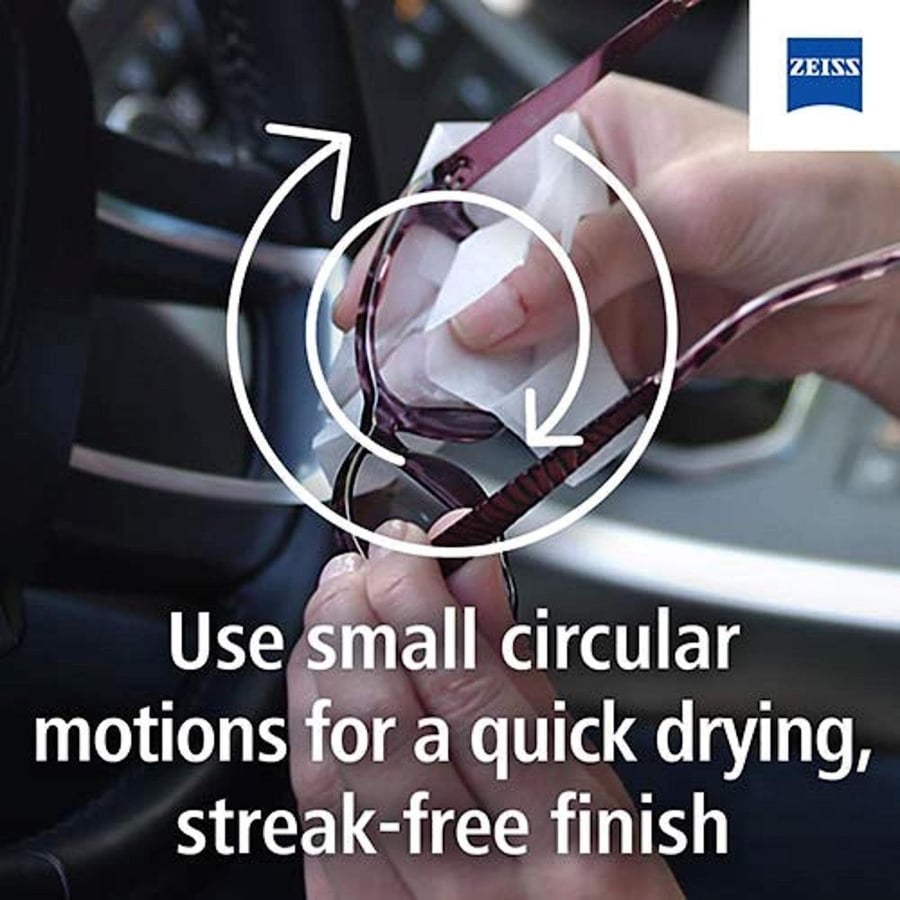 Zeiss Lens Wipes Lens Cleaner for Glasses Cameras & Binoculars Individually Packed Single Use Disposable Cloths in Sachets for Handy and Portable Spectacle Cleaning On The Go - Pack of 200