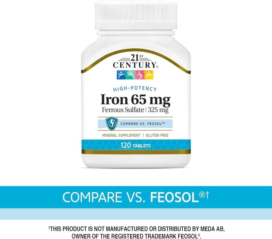 21st Century, Iron, 65 Mg, 120 Tablets