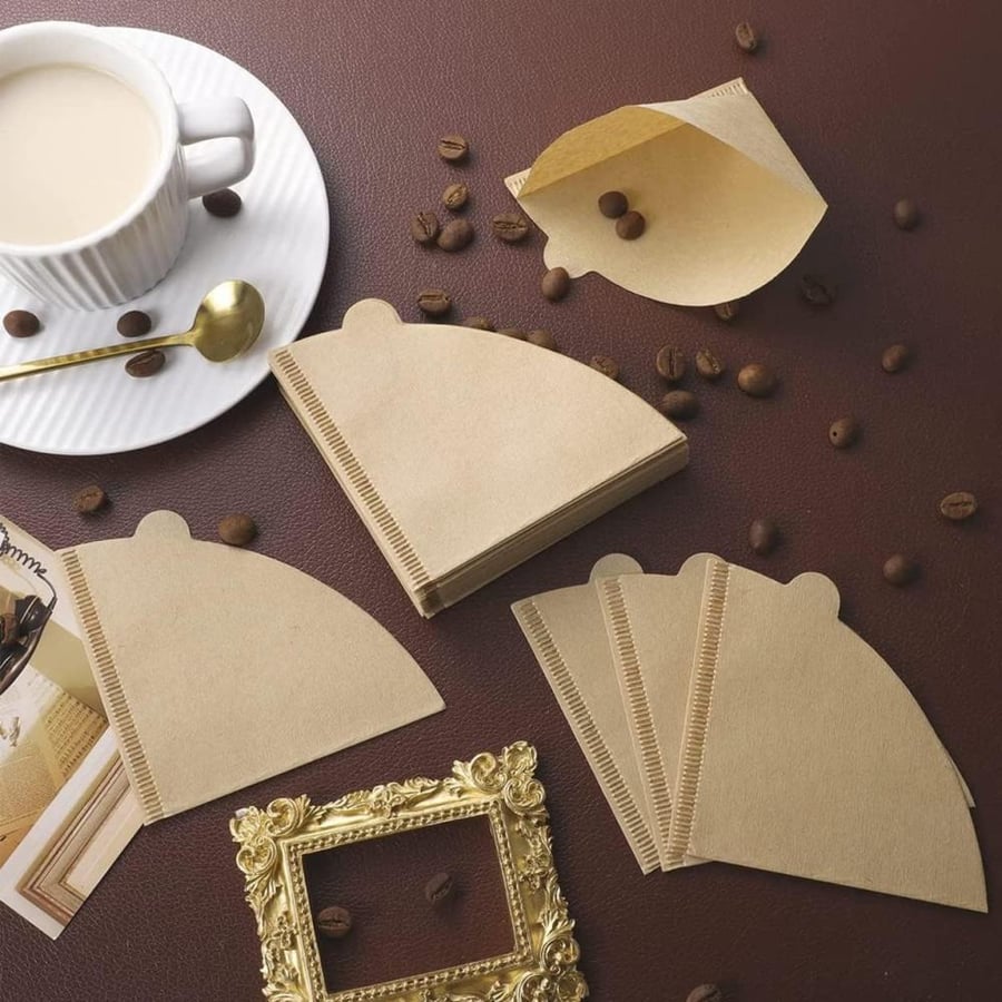 SKY-TOUCH Coffee Filter 100 pcs, Coffee Filter Paper Unbleached Disposable Coffee Filters Paper for Pour Over and Drip Coffee Maker (2-4 Cups)