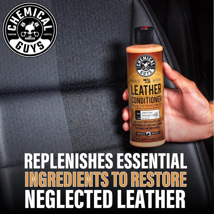 Chemical Guys SPI_109_16 Leather Cleaner and Leather Conditioner Kit for Use on Leather Apparel, Furniture, Car Interiors, Shoes, Boots, Bags & More (2-16 fl oz Bottles)