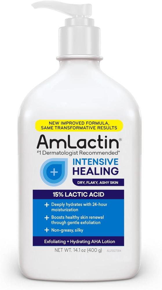 AmLactin لوشن Rapid Relief المرمم بالسيراميد، خالٍ من البارابين مع مضخة - 14.1 أونصة