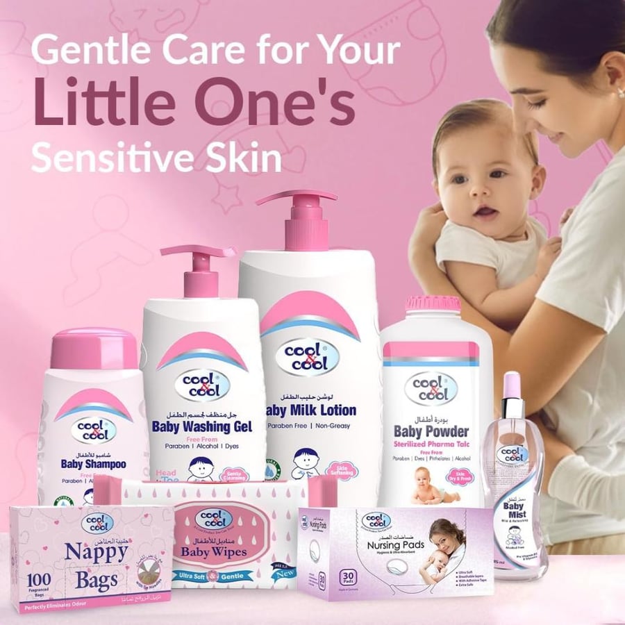 Cool & Cool Baby Milk Lotion - 60ML - Skin Softening,Non - Greasy,Paraben-Free,Vitamin-E Aloe Vera & Chamomile Extract With Extra Mild Formula