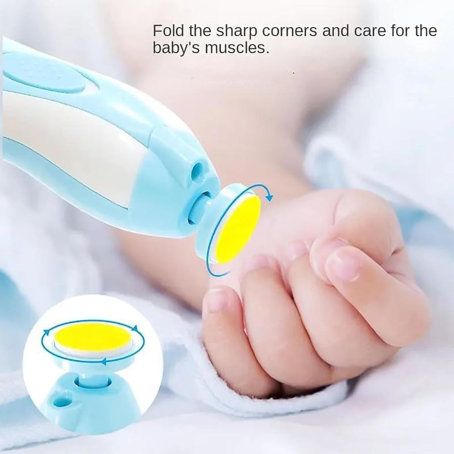 ToolHouse Baby Electric Nail File Drill, 6-in-1 Baby Electric Nail Grinder, Nail Clipper with 6 Grinding Heads for Fingers and Toes