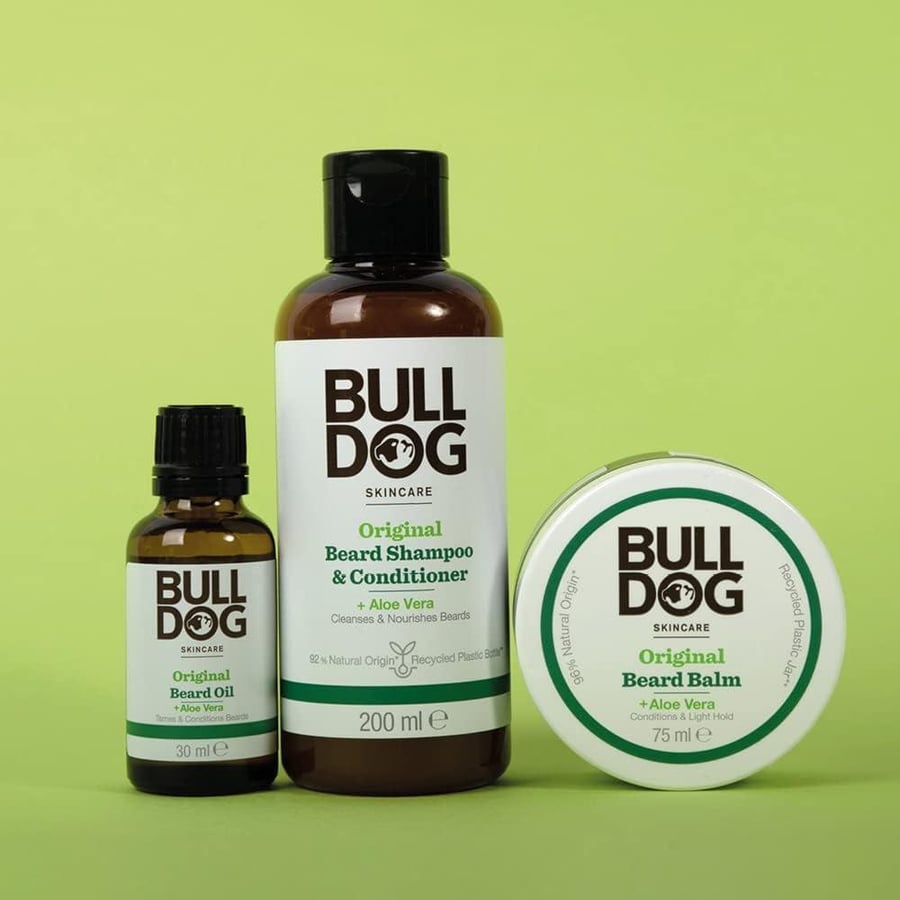 Bull Dog Original Beard Balm For Men, Contains aloe vera, camelina oil, and green tea, Fast Absorbing, Reduces Itch, Healthy Nourishing Conditioning Soft Beard, Regular Use, 75 ML- Gifting Essentials