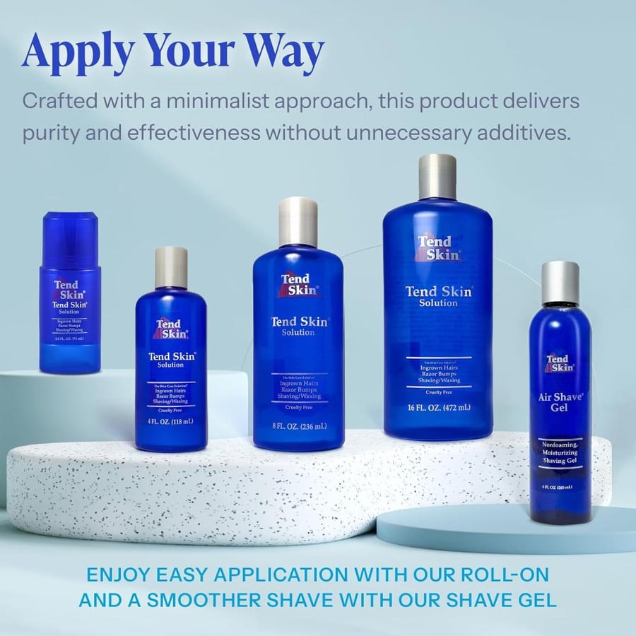Tend Skin Razor Bump, Ingrown Hair Solution for Unsightly Razor Bumps, Ingrown Hair and Razor Burns, Post Shaving and Waxing Toner for Men and Women, Made in USA, 4 Oz