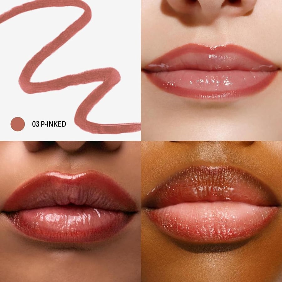 Sacheu Lip Liner - Stay - N - Peel Off Lip Liner Tattoo - Long Lasting Lip Stain Peel Off - Lip Pencil Infused with Hyaluronic Acid and Vitamin E - Suitable for All Skin Types - 03 p-INKED - 3.5 ml