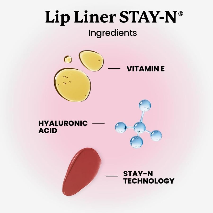 Sacheu Lip Liner - Stay - N - Peel Off Lip Liner Tattoo - Long Lasting Lip Stain Peel Off - Lip Pencil Infused with Hyaluronic Acid and Vitamin E - Suitable for All Skin Types - 03 p-INKED - 3.5 ml