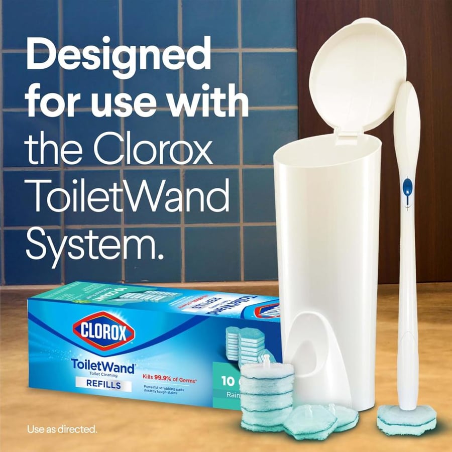Clorox ToiletWand Disinfecting Refills, Disposable Wand Heads - Rainforest Rush - 10 Count (Package May Vary)