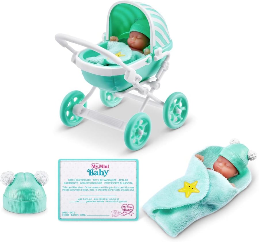 5 Surprise My Mini Baby Series 1, 2 Pack, By ZURU, Collectible Mystery Capsule, Toy for Girls, Realistic Miniature Baby, Playset and Accessories (2 Pack)