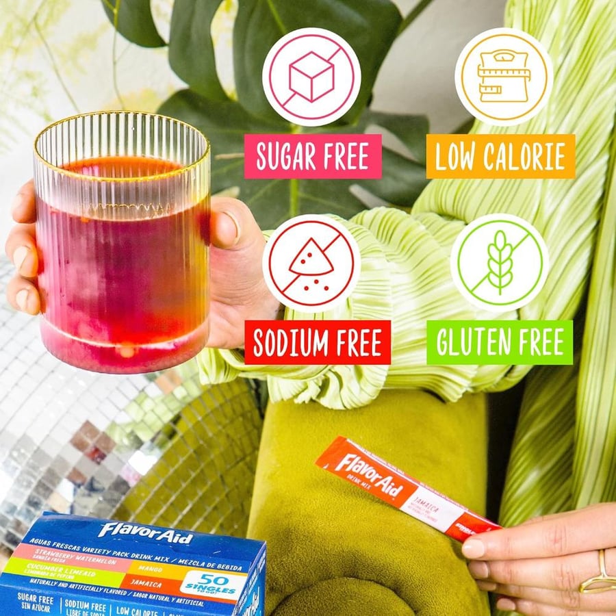 Flavor Aid Aguas Frescas Singles To Go Powdered Drink Mix, 1 Box (50 Single Servings)