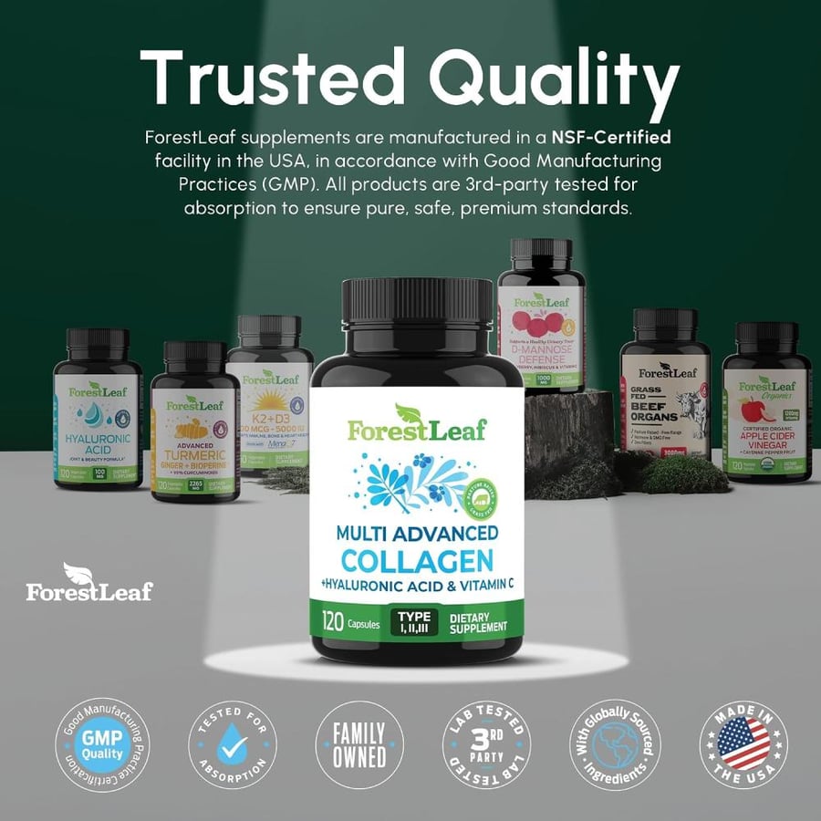 ForestLeaf Advanced Collagen Supplement, 120 Veggie Capsules