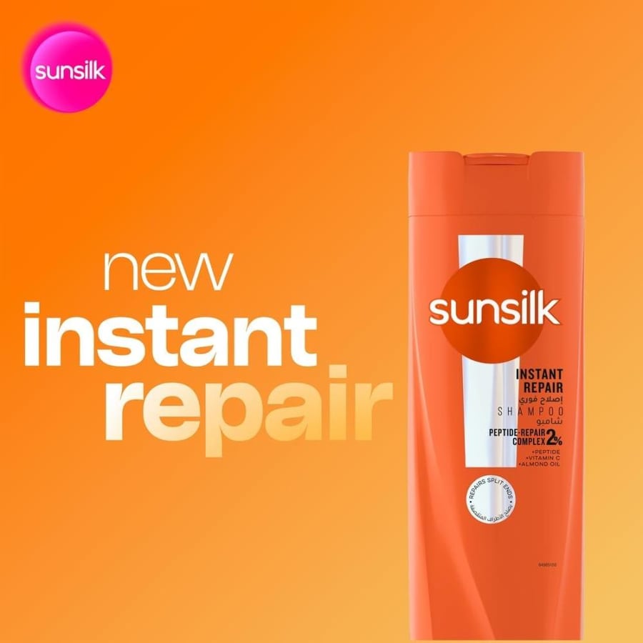 SUNSILK Shampoo, Instant Repair, gives healthier looking hair. 200ml