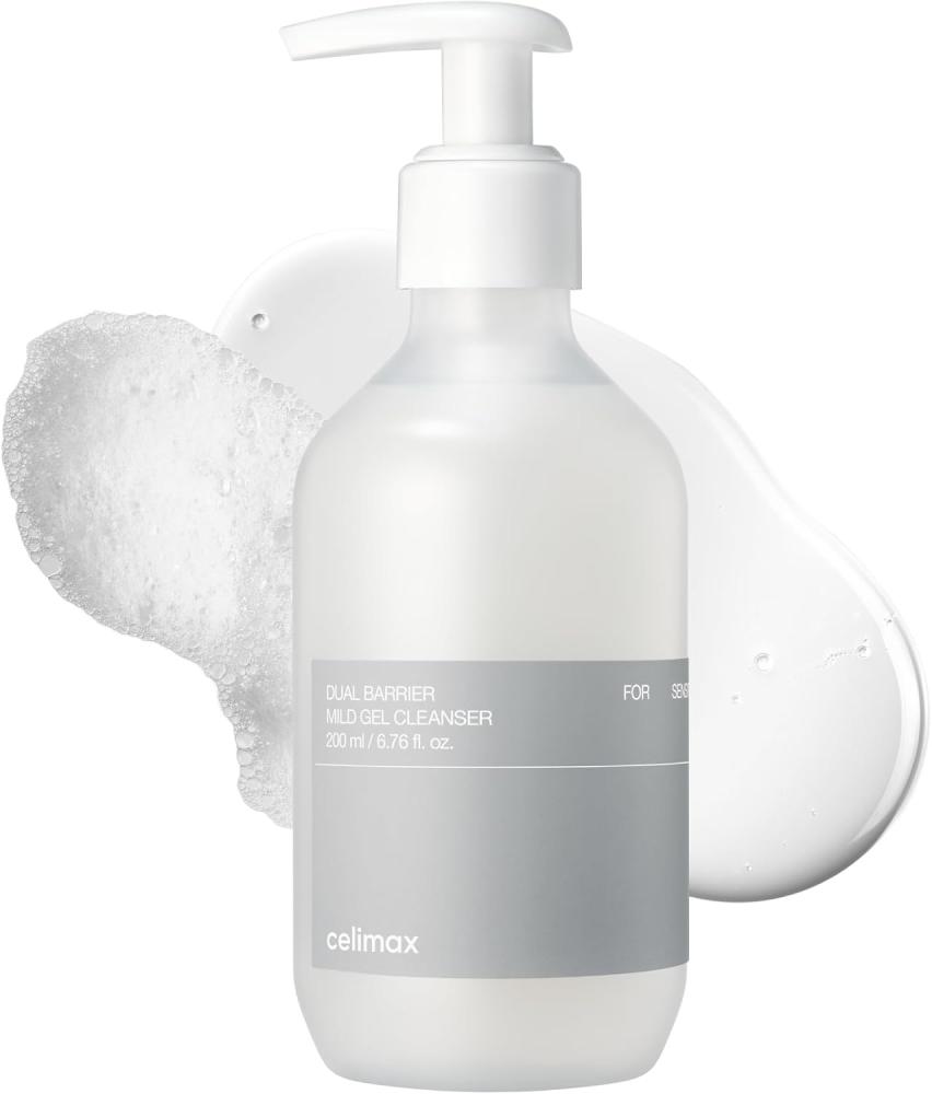 celimax Dual Barrier Mild Gel Cleanser | with Ceramide, Facial Cleansing, Hydrating, Moisturizing, Soothing, Calming Face Wash, 200ml