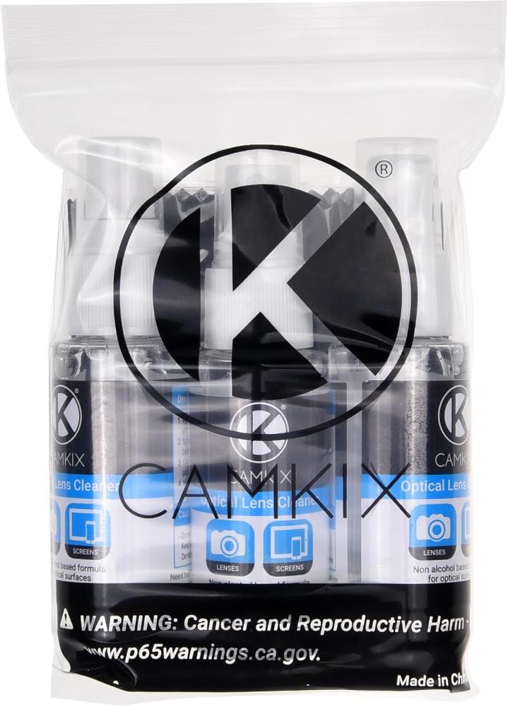 Lens and Screen Cleaning Kit - 3X Cleaning Spray, 3X Microfiber Cloth - Perfect to Clean The Lens of Your DSLR Camera (3 Bottles)