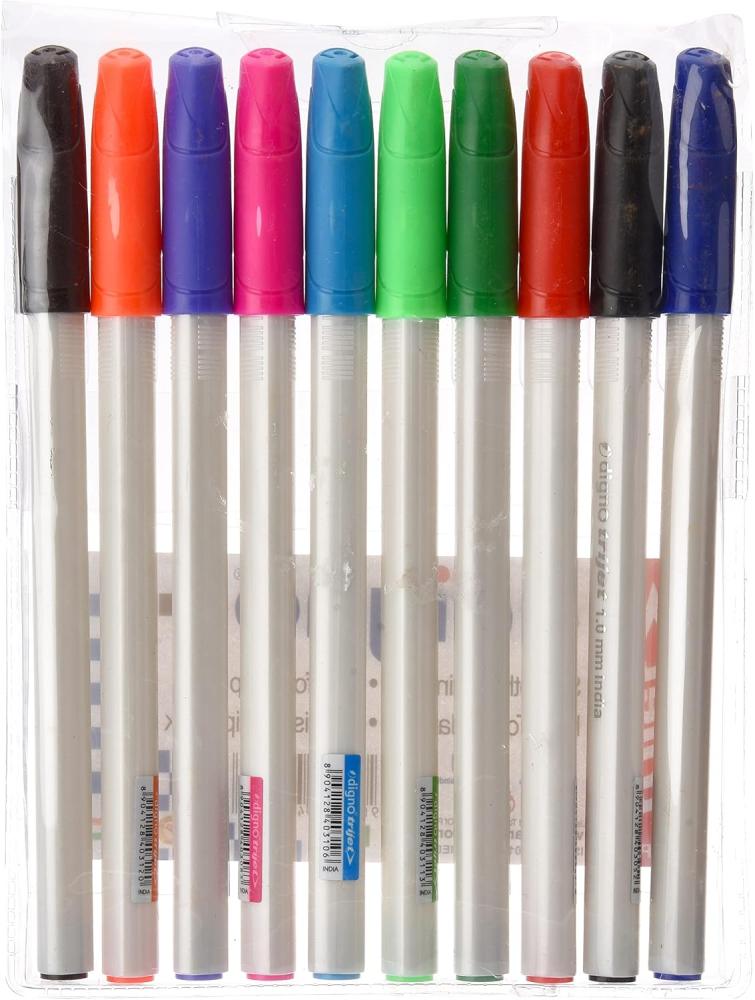 digno 8904128403328 Trijet Pen, 10 Colours