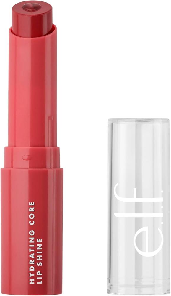 e.l.f. Hydrating Core Lip Shine, Conditioning & Nourishing Lip Balm, Sheer Color Tinted Chapstick, Joyful, 0.09 Oz