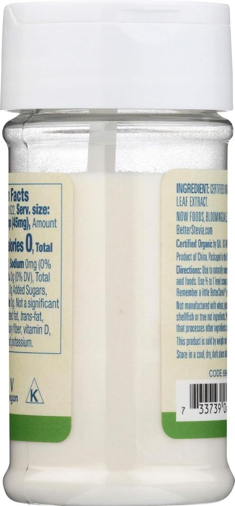 Now Foods, Certified Organic, Better Stevia, Extract Powder, 1 oz (28 g)