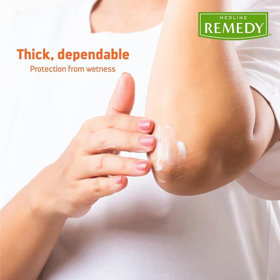 Medline Remedy Essentials Zinc Oxide Skin Protectant Paste, 4 Oz Tube, Unscented, Barrier, Incontinence Cream, Diaper Rash, Adults, Elderly, Hypoallergenic, Paraben Free