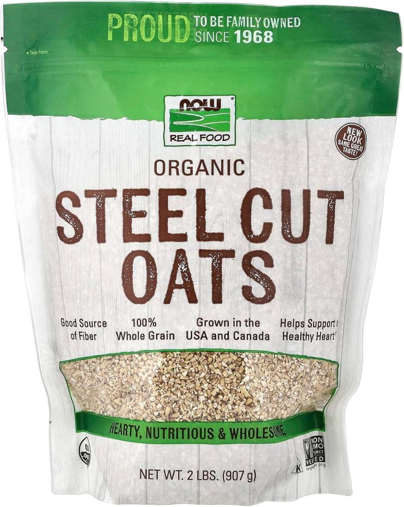 Now Foods Organic Steel Cut Oats - 907g