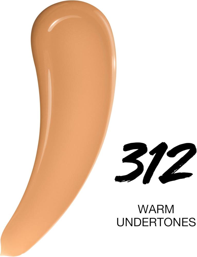 Maybelline Super Stay Lumi-Matte Foundation, Lightweight and Buildable Full Coverage Foundation Makeup For Up To 30HR Wear, 312, 1 Count