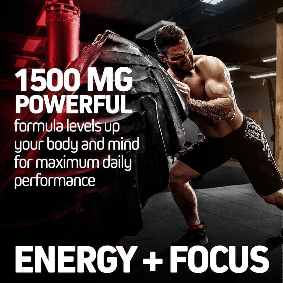 High Strength Korean Red Panax Ginseng Capsules 1500 mg Supplement -120 Vegan Pills High Ginsenosides Powder Extract to Boost Energy, Endurance, Mood, Performance