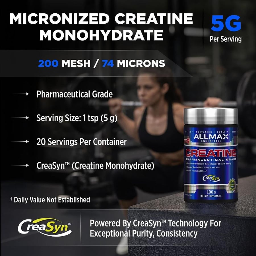 ALLMAX Nutrition Pharmaceutical Grade Creatine (100g/ 3.53oz)