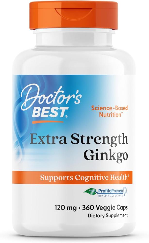 Doctor's Best Extra Strength Ginkgo Veggie Capsules (120mg, 360 Pieces)