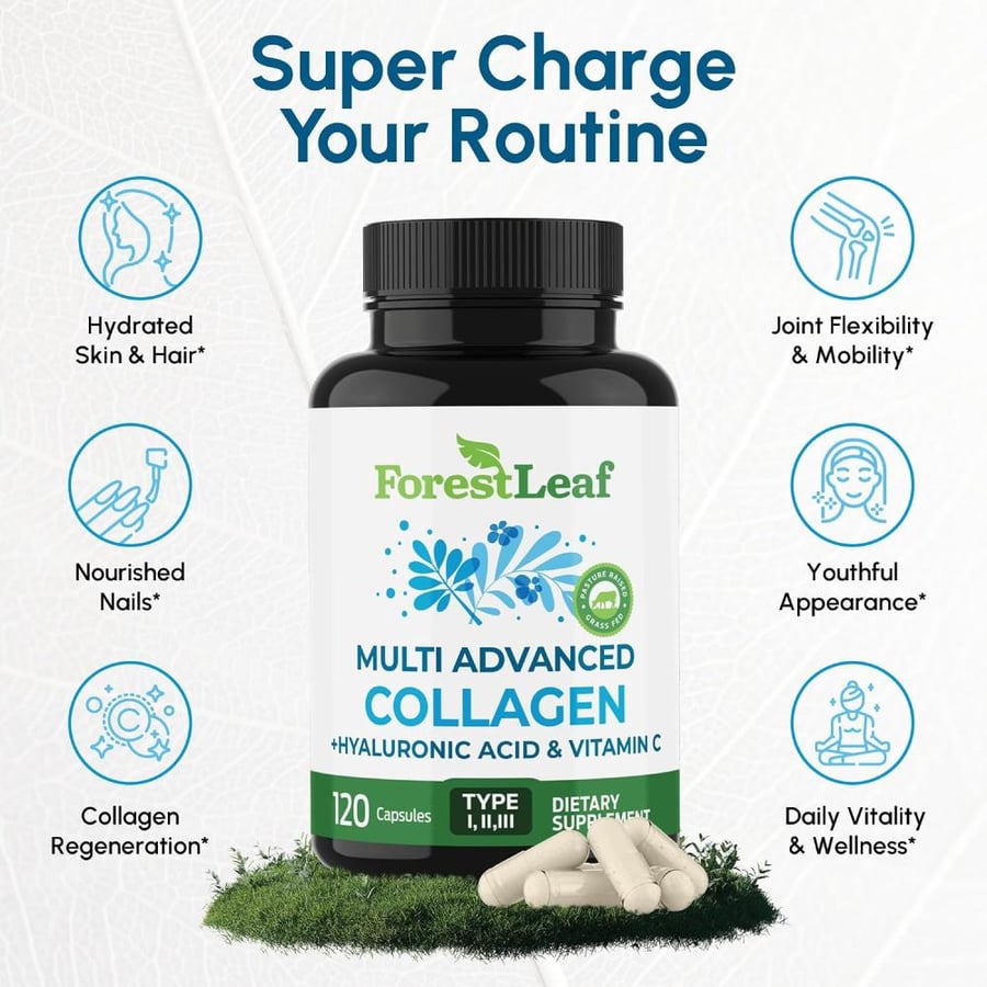 ForestLeaf Advanced Collagen Supplement, 120 Veggie Capsules