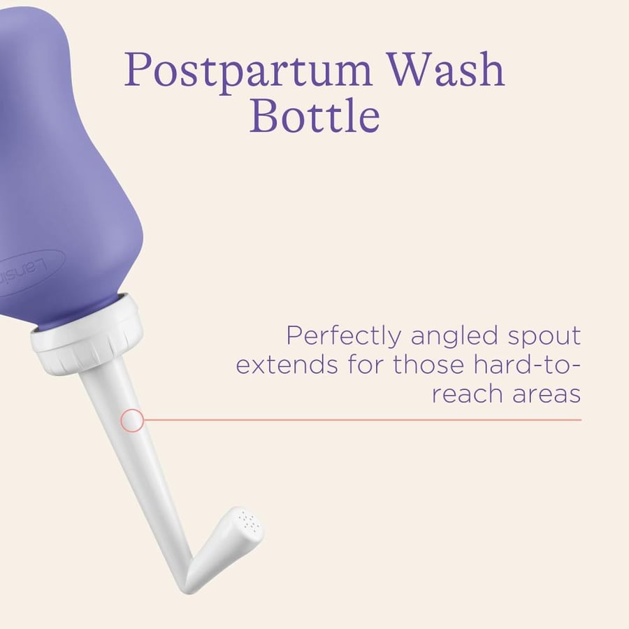 Lansinoh Peri Bottle for Gentle Postpartum Care and Cleansing, 12.2 Ounces