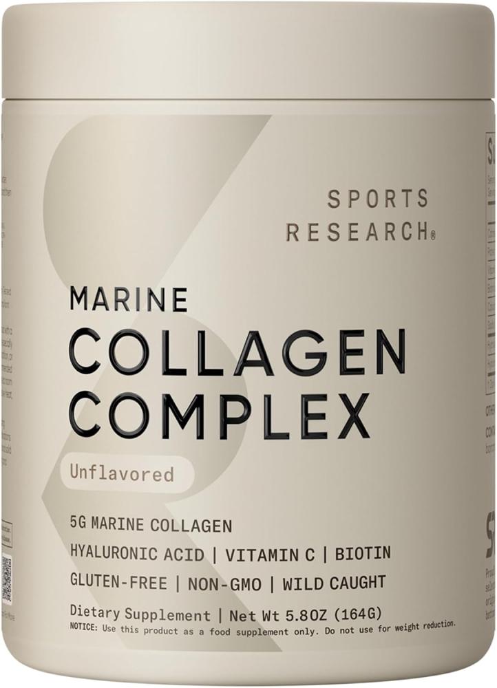 Sports Research Unflavored Beauty Complex Marine Collagen, 163g