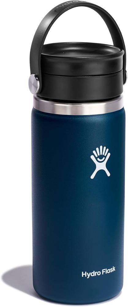 Hydro Flask Wide Mouth with Flex Sip Lid | 16 oz Insulated Water Bottle & Travel Coffee Mug | TempShield Double Wall Vacuum Insulated | Leakproof, BPA-Free, Stainless Steel | Dishwasher Safe