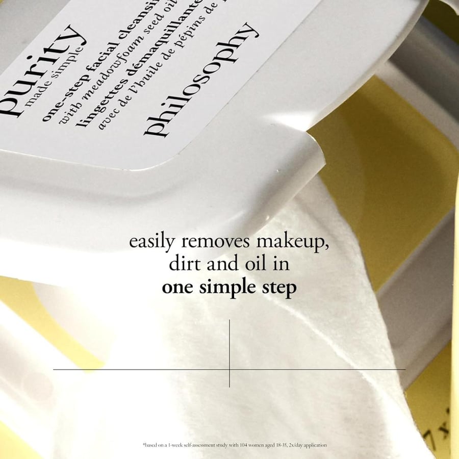 Philosophy Purity Made Simple One Step Facial Cleansing Cloths for Unisex 30 Count Wipes