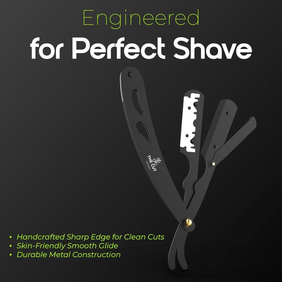 Professional Straight Razor with 100 Premium Treat Single Blade Razor-Barber Razor for Inspired Men Close Shaving Stainless Steel Scale.