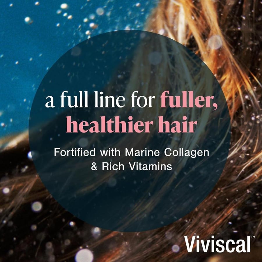 Viviscal Strengthening Moisturizing Conditioner Formulated with Biotin & Keratin & Fortified with Marine Collagen & Seaweed Extract Reduces Breakage for Naturally Thicker & Fuller Looking Hair, 250ml