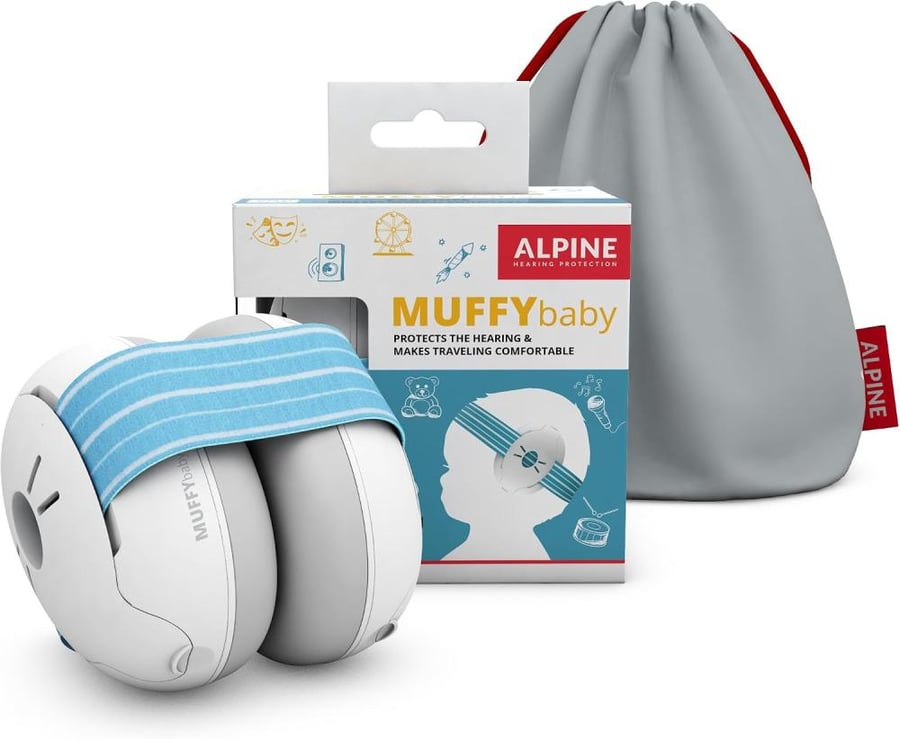 ALPINE Muffy Baby Ear Protection for Newborn and Babies up to 36 Months – Noise Reduction Earmuffs for Toddlers and Children – Comfortable Infant Ear Muffs Prevent Hearing Damage & Improve Sleep, Blue