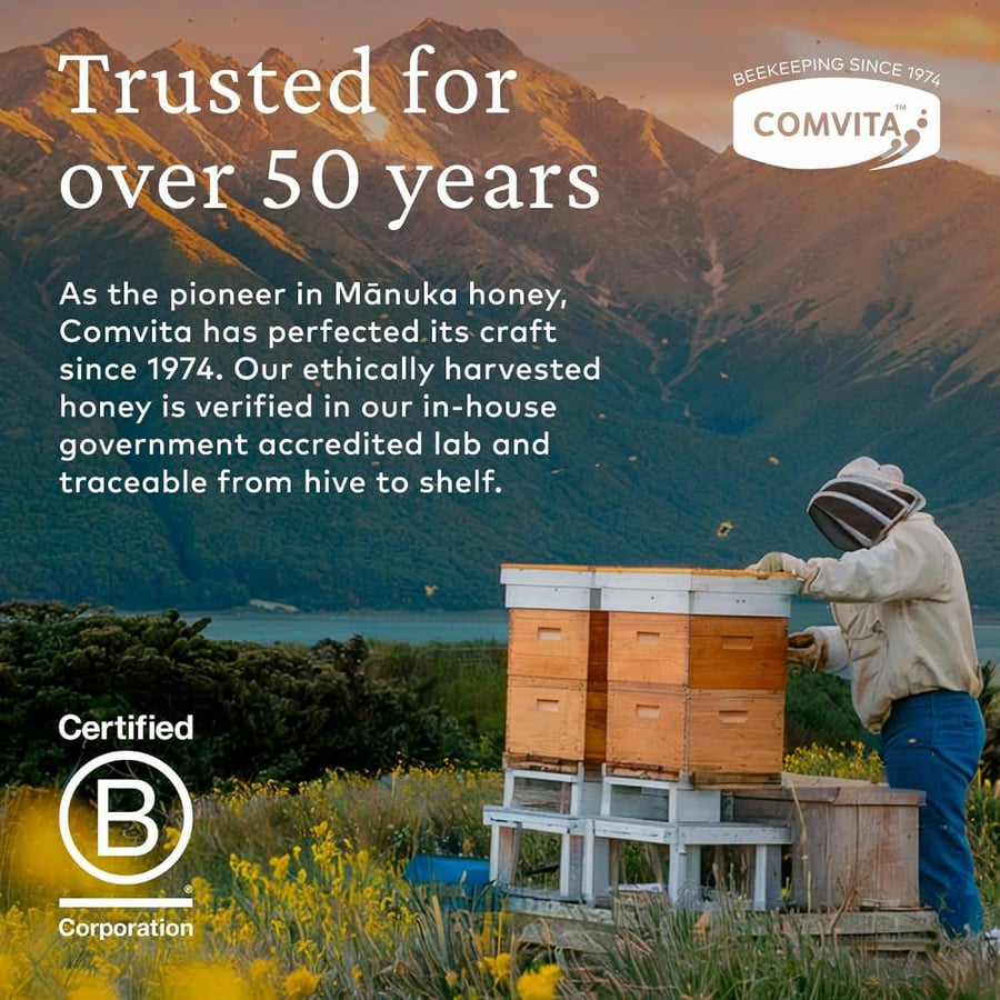 Comvita Manuka Honey UMF 20+ (MGO 829+) Pure, Unpasteurized - 250g (8.8 Oz)