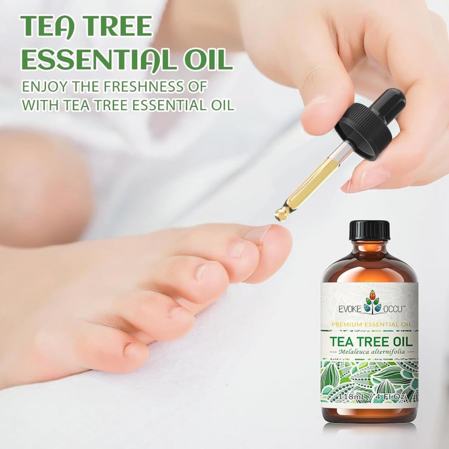 EVOKE OCCU Tea Tree Oil, for Skin, Face, Toenails, Add to Body Wash, Soap, Foot Soak - 4 FL Oz